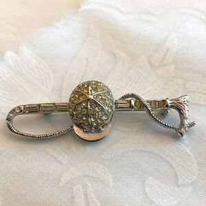 Vintage Brooch with Rhinestones